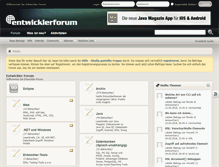 Tablet Screenshot of entwickler-forum.de